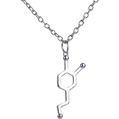 New Arrival Dopamine Of Molecular Science Living Love The Equations Of Chemical Structure Formula For Alloy Necklace