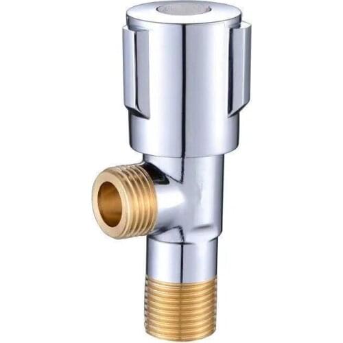 New All Copper Thickened Triangle Valve General Stainless Steel Bathroom Stop Valve Switch Household Explosion-proof Top H8251