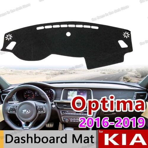 Lsrtw2017 Polyester Car Dashboard Cover Pad Sun Shade Mat Insulation for Kia Optima K5 2011-2020 2019 2020 2016 2011 2015 2014