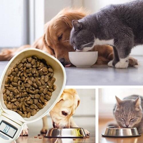 Portable Pet Food Measuring Scoop Cup Dog Cat Feeding Bowl creative Kitchen Spoon Scale 250ml pet measuring tool