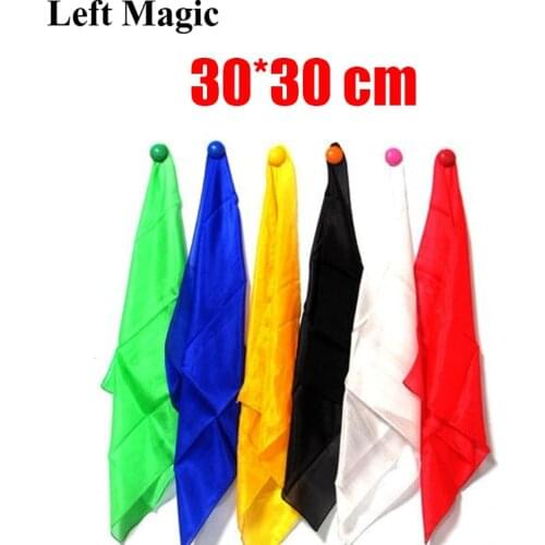 30*30cm Colorful Silk Scarf Magic Tricks Learning & education Magic silk for close up magic prop E3136
