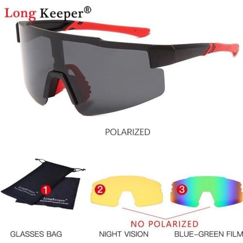 Brand Polarized Sunglasses Vintage Road Bicycle Goggles Lens Removable Glasses Men Outdoor Sports Driving Sunglasses with Bag