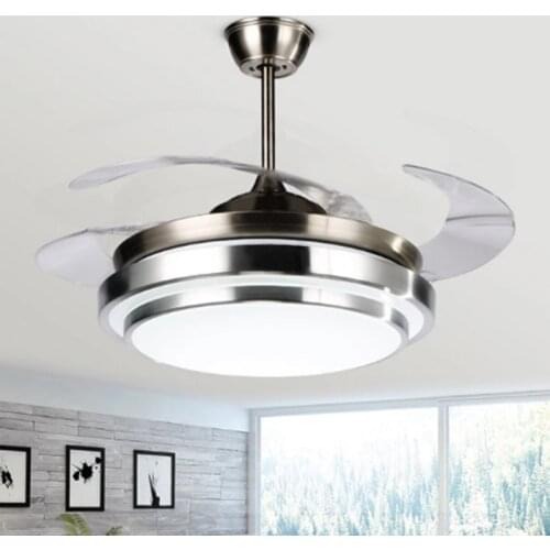 Modern Ceiling Fan Lamp ABS Fan Blade Acrylic LED 110v/220v 36/42 Inches Remote Control Living Room Bedroom Restaurant Lighting