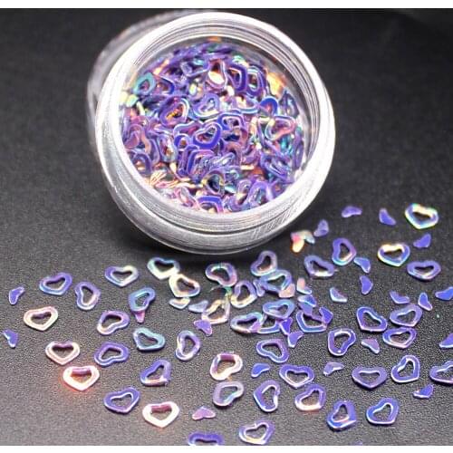 1Pcs DIY Fashion Dark Purple Hollow Sequins Nail Stone Color Rhinestone Irregular Beads Manicure Nails Art Decorations Crystals