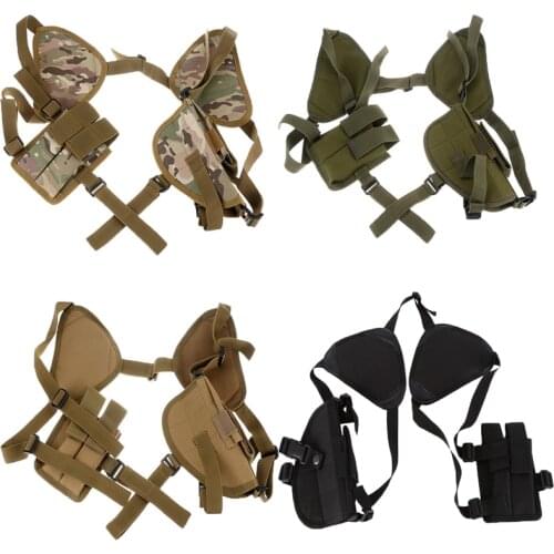 Tactical Military Shoulder Glock Colt 1911 USP P226 M9 92 Pistol Holster Pistol Gun Airsoft Holsters Magazine Pouch Holder Gear