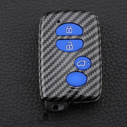 Carbon fiber Silicone Car Remote key Cover Case For Toyota Land Cruiser Prado Camry Prius For 2013 2014 Subaru Foreste XV Legacy