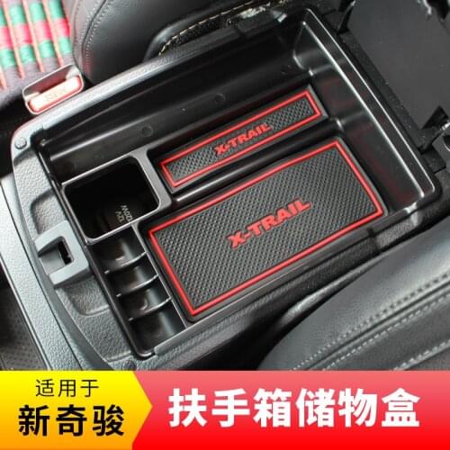 High Quality ABS For Nissan X-Trail X Trail T32 Rogue 2014 2015 2016 2017 Black Central Storage Pallet Armrest Container Box