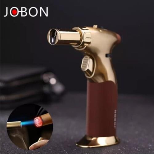 Luxury JOBON High Temperature Jet Spray Gun Lighter Torch Flame Welding Torch Kitchen Camping Gas Windproof Cigar Igniter
