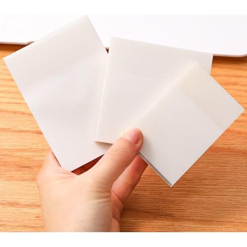 1PCS Creative Transparent Pet Waterproof Stickies Note Paper Memo Pad Tearable Sticky Notebook Stationery Child Gifts Office