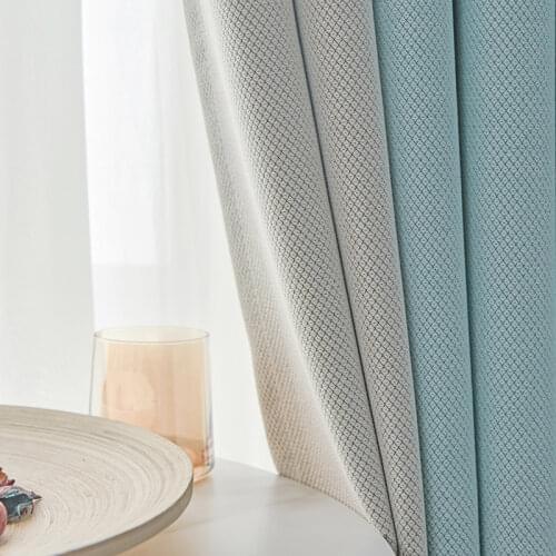 2021 Thick Blackout Curtains for Living Room Window Curtain Bedroom Solid Gray Pink Drapes Customized Blinds Finished Panels