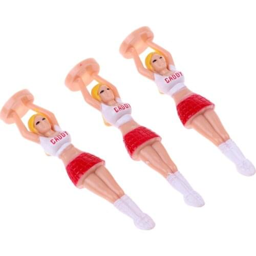 3x 70mm Plastic Novelty Golf Tees Ball Nails Fun Girl Tee for Golf Practice