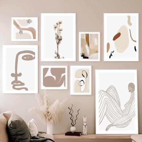 Abstract Girl Face Color Block Line Impressionism Art Canvas Painting Nordic Posters And Prints Wall Pictures Living Room Decor