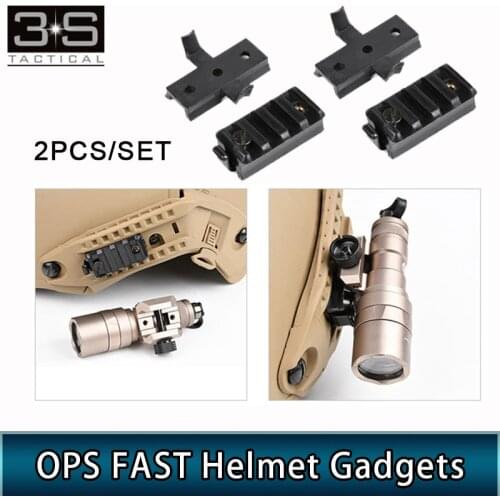 Tactical Fast Helmet Rail Adapter Mount Set Plastic Mount Side Gadgets Picatinny Rails Outdoor Hunting Shooting Equipment