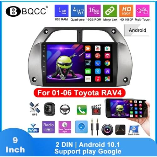 Android 10.1 2 Din Car Radio For Toyota RAV4 Auto Car Multimedia GPS Player 2Din 9“ 2.5D HD Screen A7 Quad-cores WIFI Bluetooth