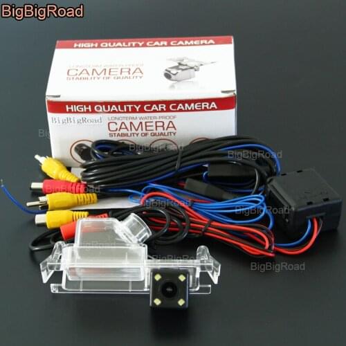 BigBigRoad Car Rear View Reverse Camera with Filter For Kia K2 Rio Sedan Hatchback Ceed 2013 Hyundai Accent Solaris Verna 2014