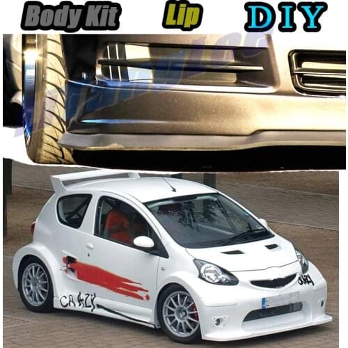 Car Bumper Lip Front Spoiler Skirt Deflector For TOYOTA Aygo 2005~2015 Tune Car Modified Body Kit VIP Hella Flush Lips