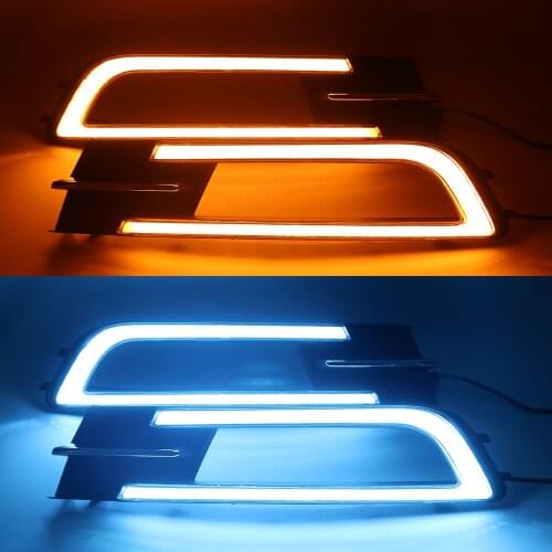 CSCSNL 1Pair Auto DRL LED For VW Passat B8 2017 2018 Daytime Running Light Turn Signal Day Light Lamp fog lamp cover