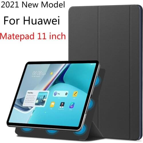 Double-sided Magnetic Cover for Huawei Matepad 11 Inch 2021 DBY-W09 New Case Three Folding Stand Tablet Shell Funda Coque + Pen