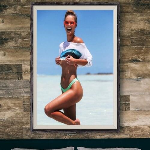 E042 Nina Agdal Sexy Model Movie Star Wall Silk Cloth Poster Art Home Decoration Gift