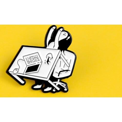 Overturn table enamel pins Anger Irritating mood bages Funny Comic brooches for gifts Cartoon jewelry Jackets bags hat Lapel pin