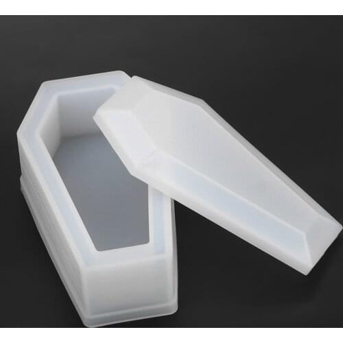 Dark Vampire Coffin Home Decoration Crystal Epoxy Mold Storage Box Mould DIY High Mirror Crafts Making Mould