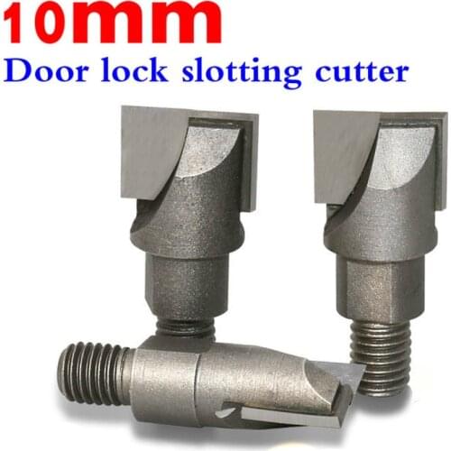 10mm Shank Tungsten Thread Mills CNC Bottom Cleaning Router Bit Woodworking Milling Cutter Tools Door lock slotting cutter