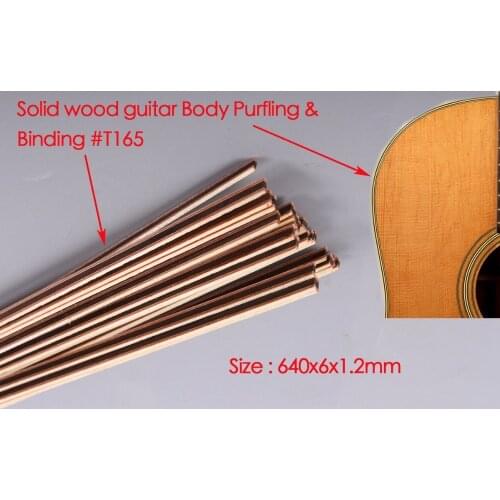 Guitar Strip Wood Purfling Binding Guitar Body Parts Inlay 640x6x1.2 mm 165# 20 pcs