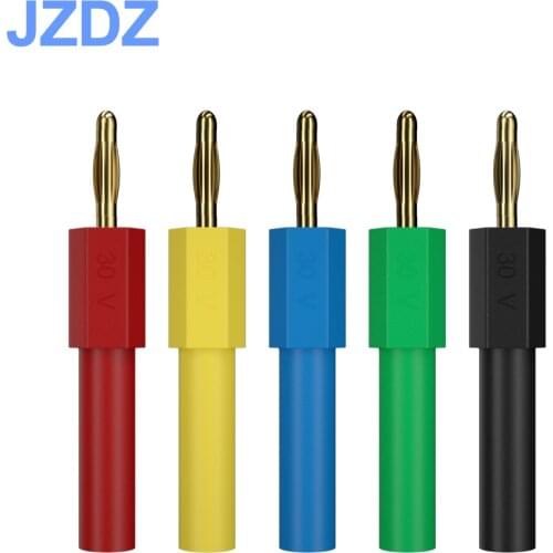 JZDZ 10pcs 2mm Gold Plated Banana Plug with 4mm Socket can insert Banana Plug J.20011