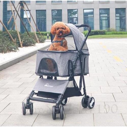 Dog stroller pet stroller light folding dog cart cat stroller small large dog out car cat car