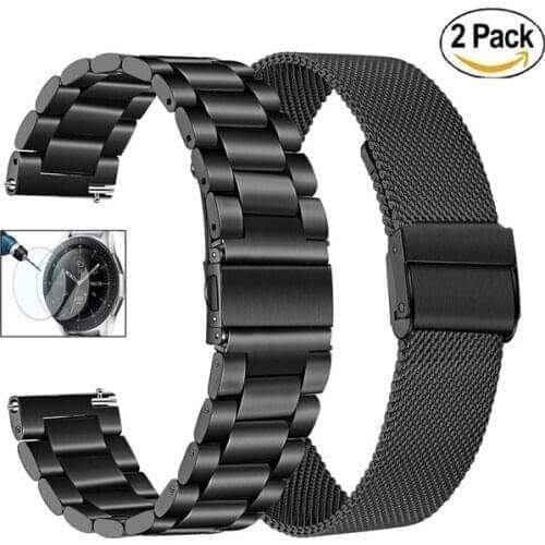 22MM 20MM Metal For Samsung Gear S3 Classic Band amazfit gtr 47mm GTR2 Strap huawei GT 2 42 46mm galaxy watch active 2 3 40 44mm