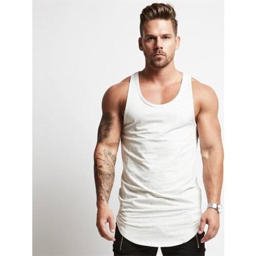 Fashion 2021 New Brand Gyms Wear Muscle Cotton Tank Tops For Men Solid Sleeveless Vest Sportswear Stringer Tank Tops Male