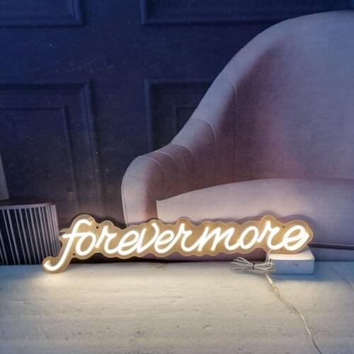 Letter Forevermore Personalized Logo Customized Letter LED Custom Neon Signs Light for Birthday Decoration Led Sign Home Decor