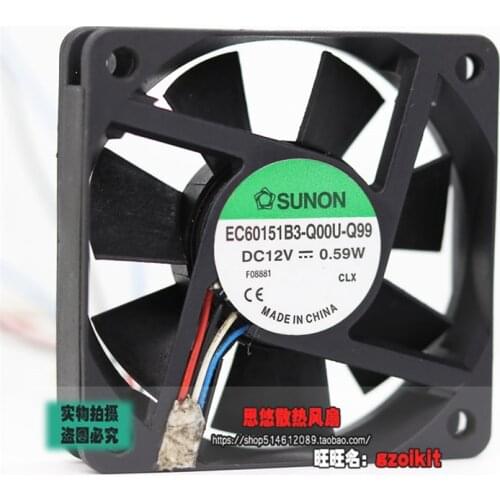 New original EC60151B3-Q00U-Q99 6015 12V 6 cm 4-wire PWM silent cooling fan