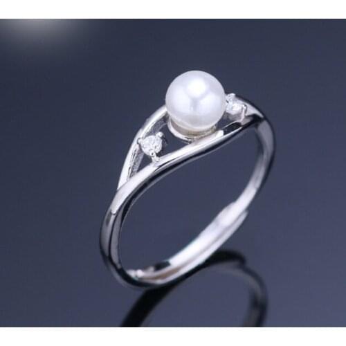 6-9mm 925 STERLING SILVER Semi Mount Bases Blanks base blank Pad ring Setting set jewelry findings (without stone) A2231