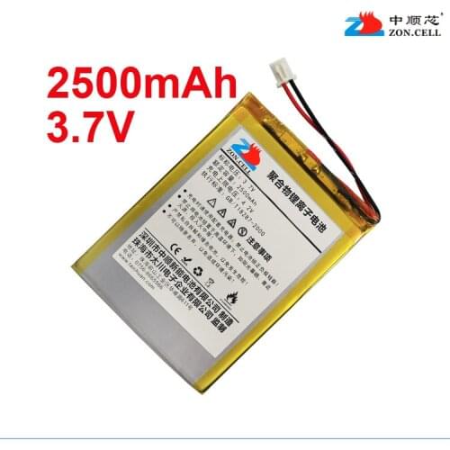In the shipping 2500mAh 406075 3.7V lithium polymer battery 465070406282506060 Rechargeable Li-ion Cell