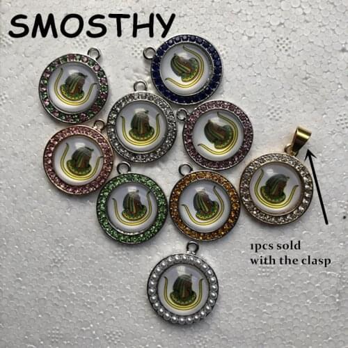 Various 28mm Daughters of Isis Symbols glass pendant OPP001 lady DIS lady crest pearl charm,1pcs sold in stock