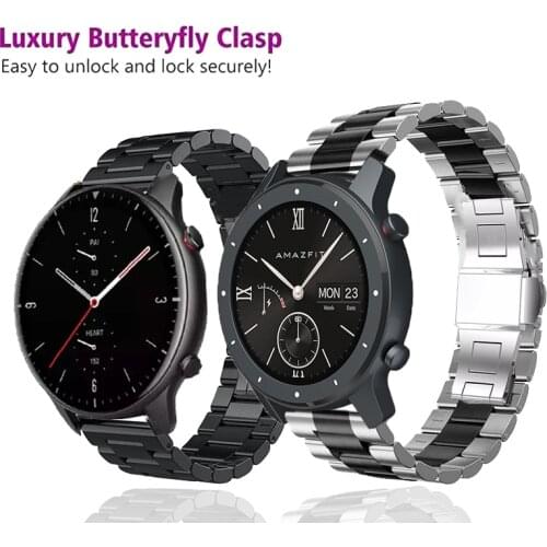 Stainless Steel Strap For TicWatch Pro 3/3 GPS Watch Band Metal 22MM Bracelet Wrist Straps For TicWatch E2/GTX/Pro 2020 Correa