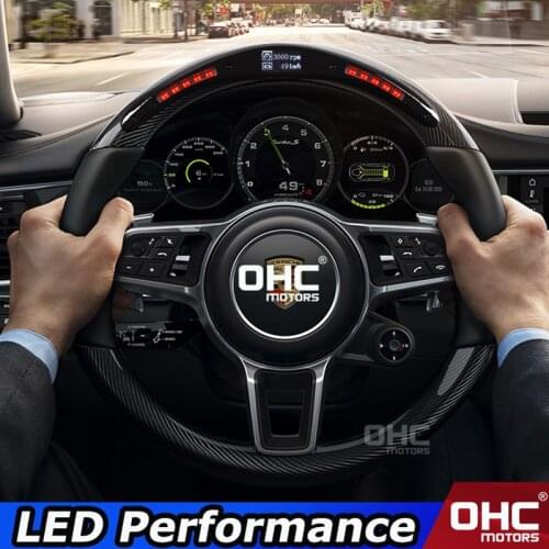 Real Carbon Fiber LED Steering Wheel compatible for Porsche Macan Cayenne Panamera 911 LED Performance Steering Wheel
