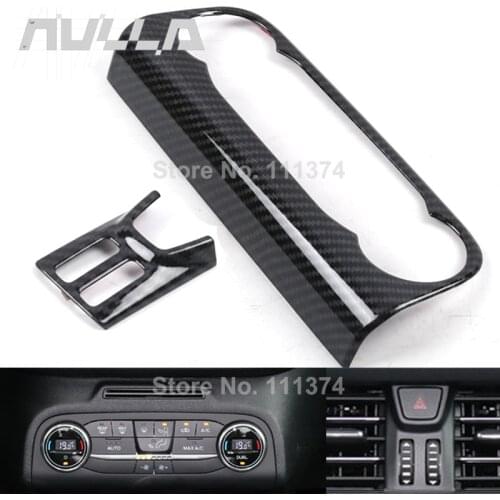 Carbon Fiber Chrome for Ford Focus MK4 2019 2020 Air Conditioner Knob Panel Warning Light Lamp Switch Cover Trims Accessories