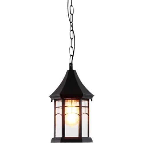 Outdoor waterproof chandelier corridor aisle led garden villa outdoor pavilion garden pendant chain light