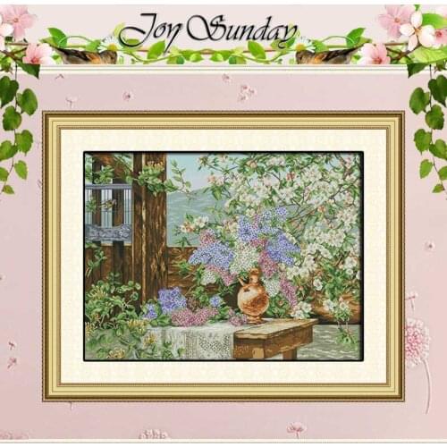 Flowers full of garden counted Cross Stitch 11CT 14CT Cross Stitch Set Wholesale DIY Cross-stitch Kit Embroidery Needlework