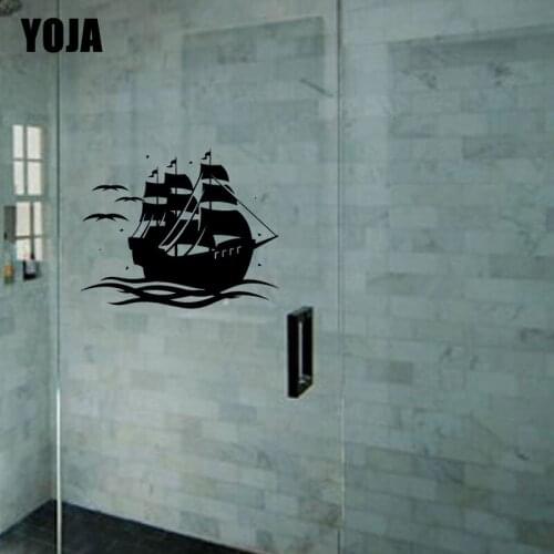 YOJA 22x27.6CM Fashion Home Bedroom Kitchen Sailing Wall Stickers Bathroom Shower Decal G2-0312