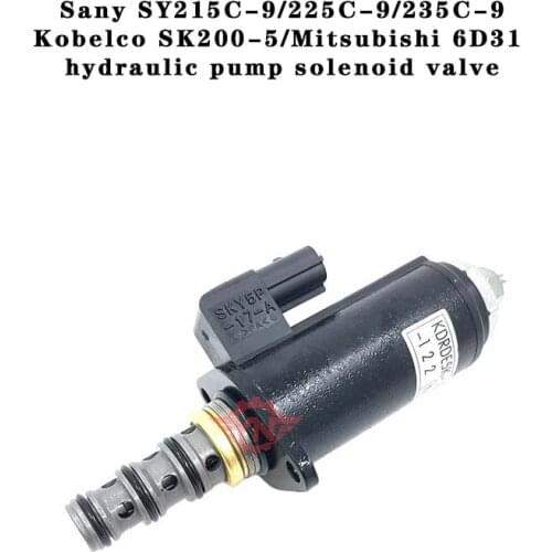 Excavator parts Sany SY215C-9/225C-9/235C-9/Kobelco SK200-5/Mitsubishi 6D31 hydraulic pump solenoid valve KDRDE5K-31/30C50-140