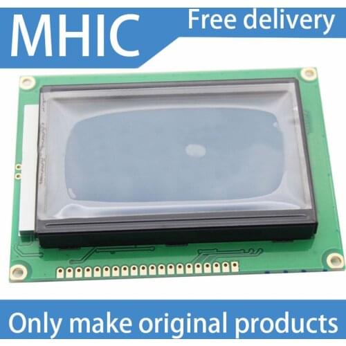 1PCS/LOT LCD12864 LCD screen display with backlight 12864-5V LCD 12864 blue screen with font library