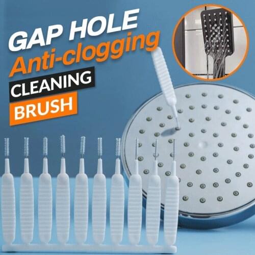 10pcs Shower Head Cleaning Brush Washing Anti-clogging Small Brush Pore Gap Cleaning Brush For Kitchen Toilet Phone Hole