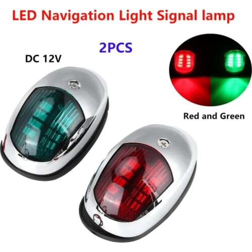 2pcs 12V LED Bow Navigation Light Universal ABS LED Navigation Light Red Green Sailing Signal Light For Marine Boat Yacht Truck