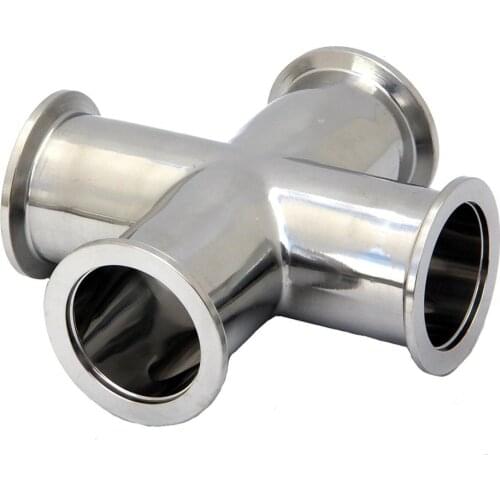 Stainless Steel KF16 4 Way Cross Dairy Pipe Vacuum Fittings