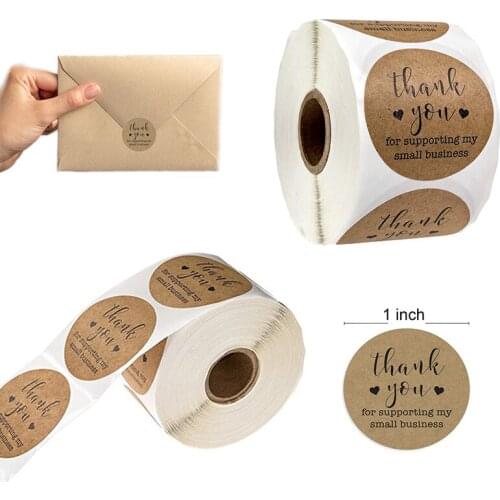 500 pcs Small Thank You Stickers Gift Labels Decorative Stickers