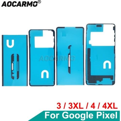 Aocarmo For Google Pixel 3 XL 3XL 4 XL 4XL Lcd Screen Display Sticker Front Middle Frame Back Battery Cover Door Adhesive Glue