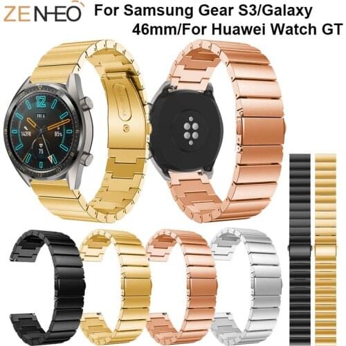 Stainless steel Wrist band 46mm For Huawei Watch GT Strap Replace for Samsung Gear S3 Frontier Classic watchband Bracelet straps
